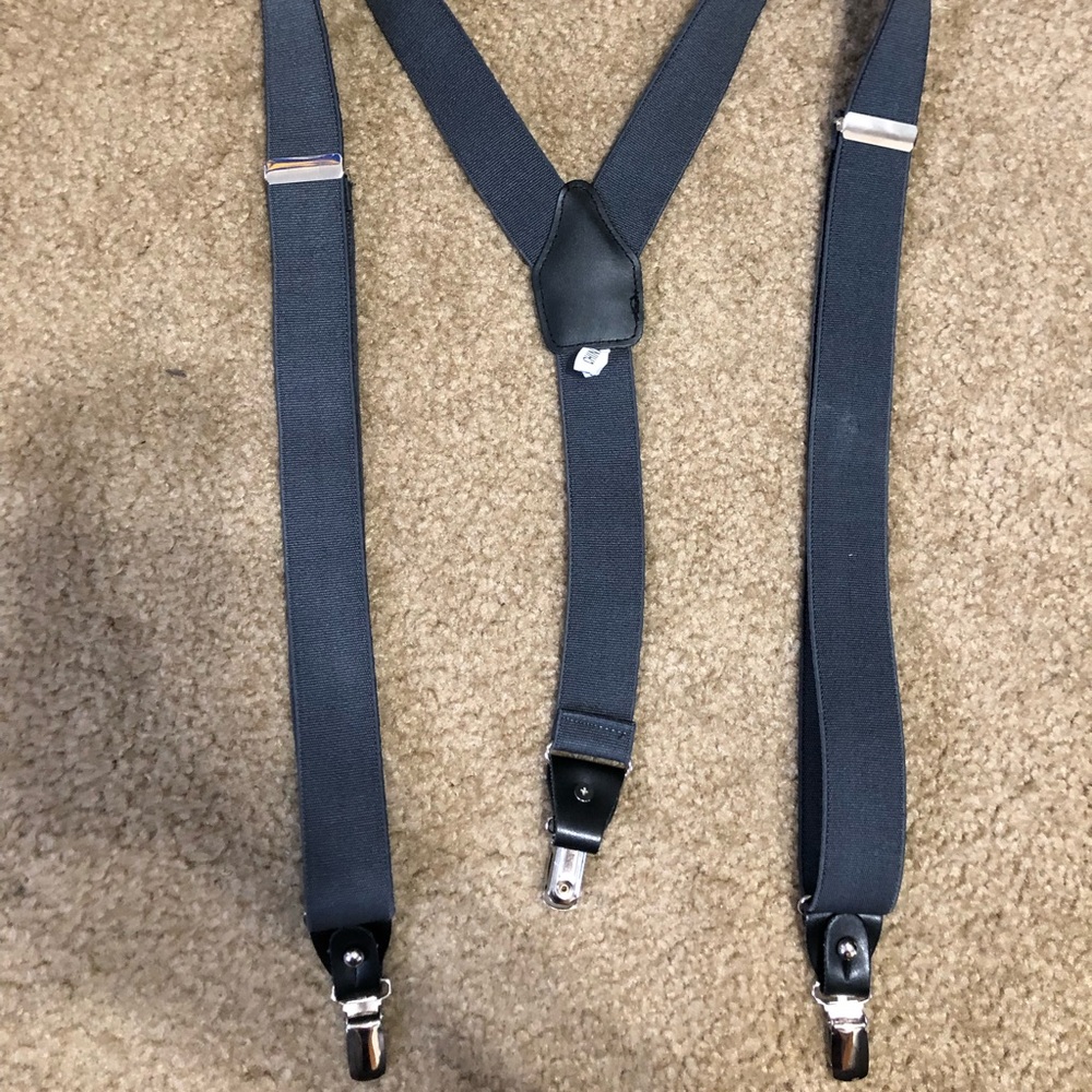 Charcoal/Dark Gray Suspenders